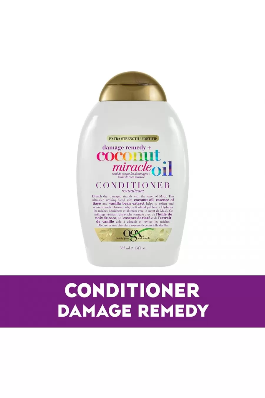 بدون سولفات Coconut Miracle oil Conditioner او جی ایکس Ogx نرم کننده عصاره نارگیل